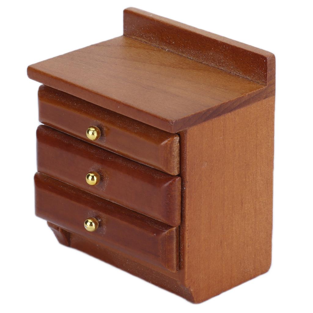 1:12 кукольных прикроватных столиков изысканная работа деревянные тумбочки для миниатюрного кукольного домика