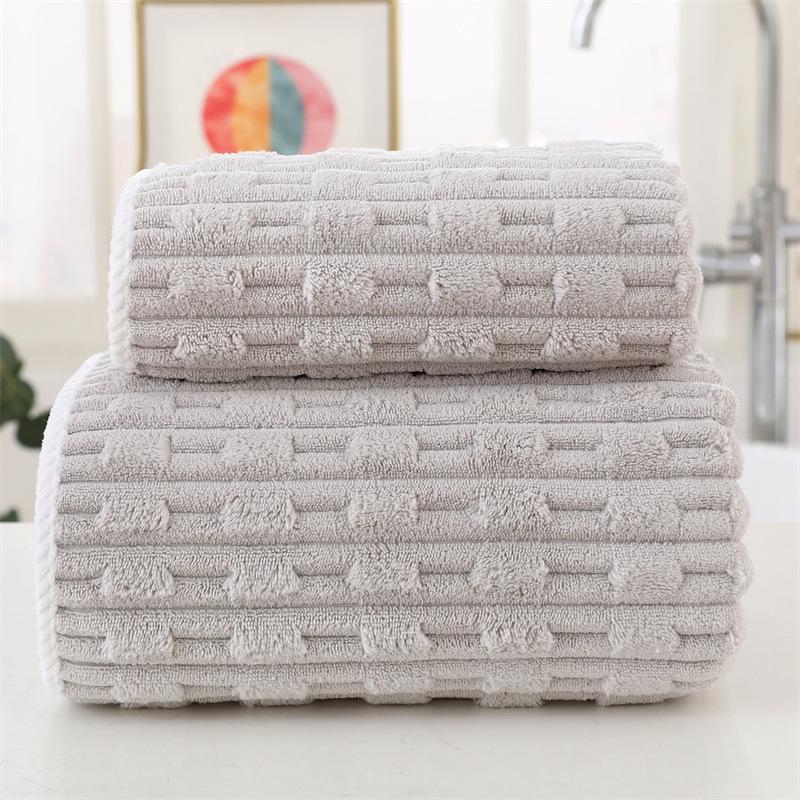 Бамбуковое бархатное коралловое флисовое банное полотенце – Супермягкое и впитывающее для взрослых