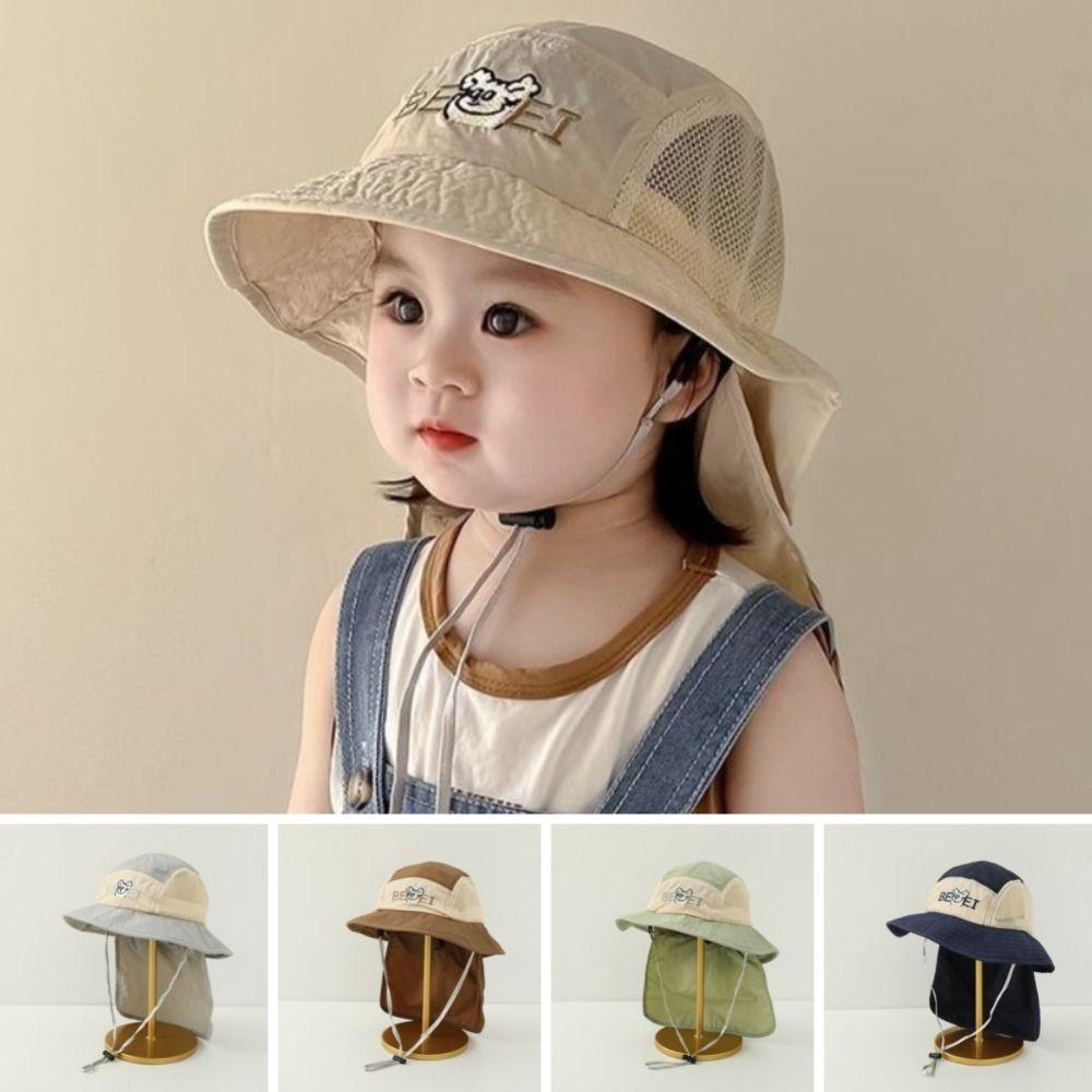 Quick Drying Fisherman Cap Wide Brim Children Mesh Cap New Sun Protection Cap for Summer