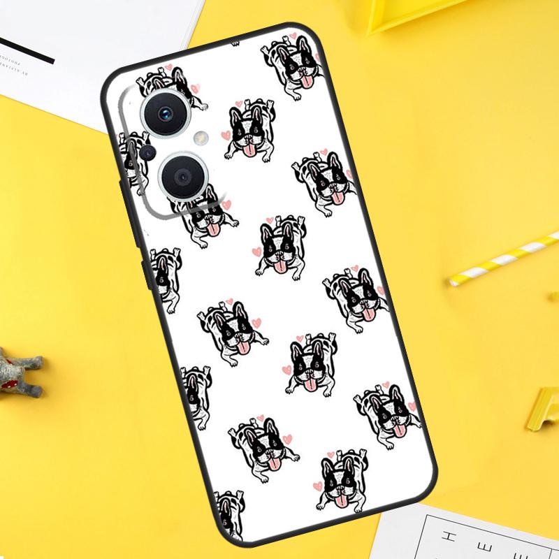 Funny french bulldog For OPPO Reno 14F 13F 12F 11F 10 11 12 13 14 Pro 8T 7 8 Lite OPPO Find X9 X8 X6 X5 Pro Case