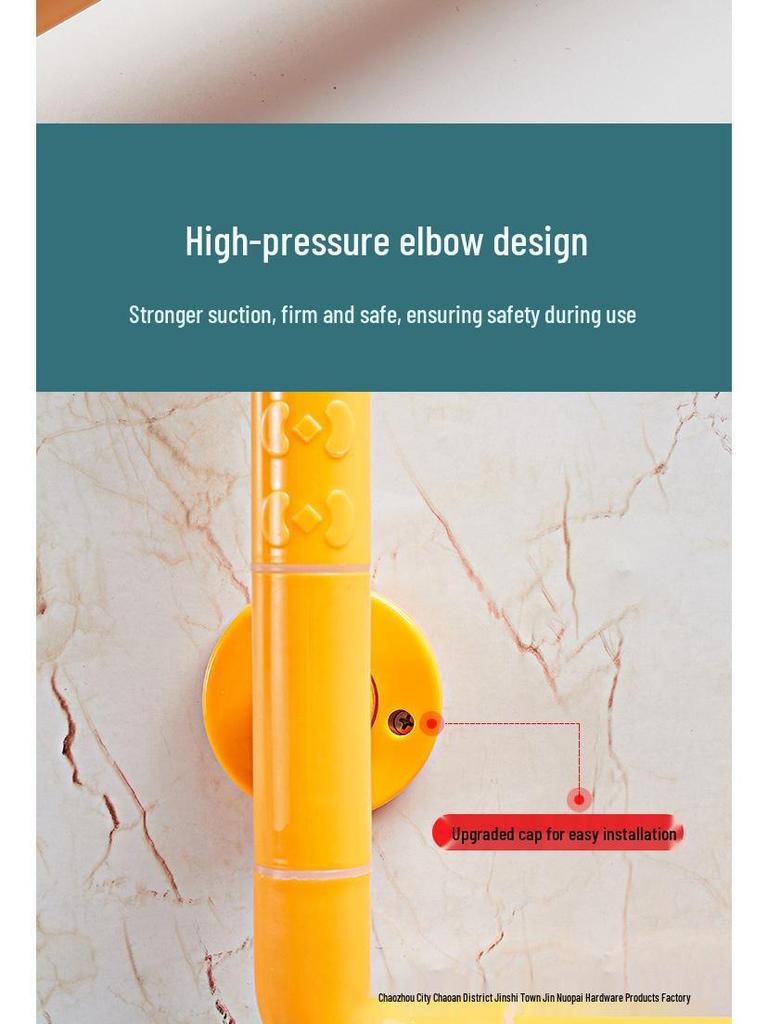 Противоскользящий L-образный поручень для ванной для пожилых и инвалидов - Ручка безопасности для туалета