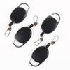 Clips ABS ID Lanyard Anglers Keychain Recoil Retractable Pull Key Ring Badge Holder Badge Reel