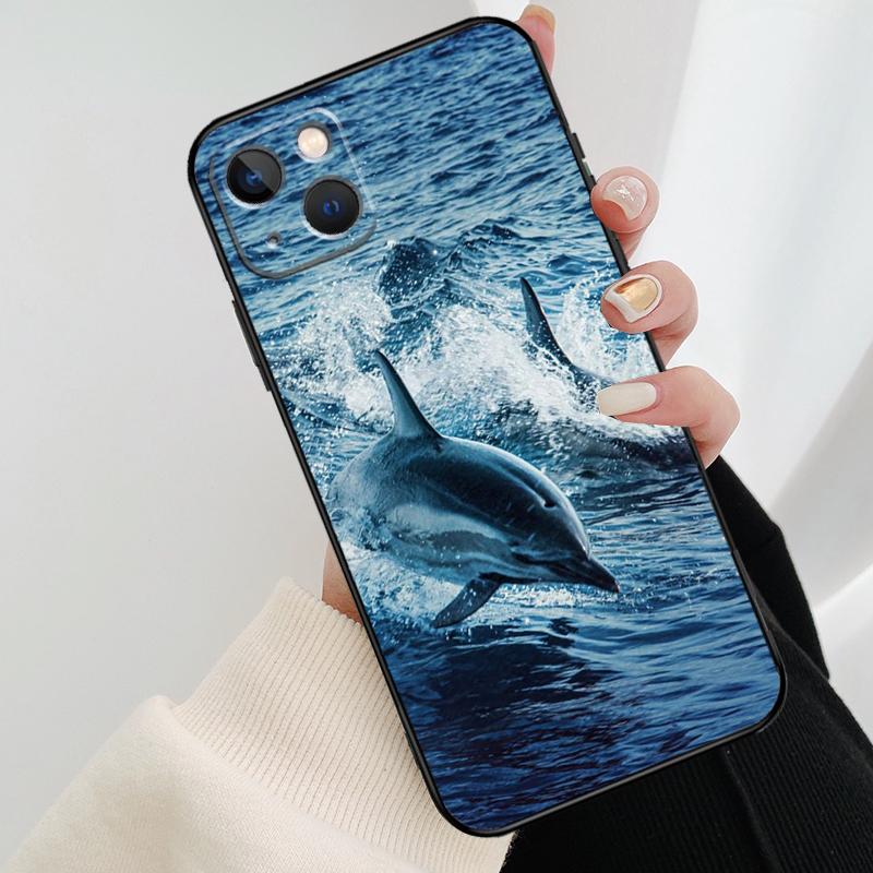 Милый Чехол для Телефона с Дельфином и Океаном Для iPhone 17 Pro Max 15 14 13 11 12 16 Pro Max mini 15 16 Plus 16e 17 Air Cover
