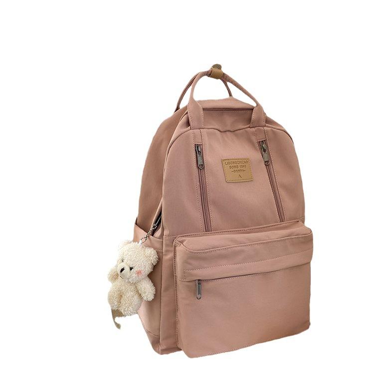 Школьный рюкзак женский студент колледжа простой однотонный старшеклассник средняя школа студент большая вместимость рюкзак новый рюкзак для компьютера