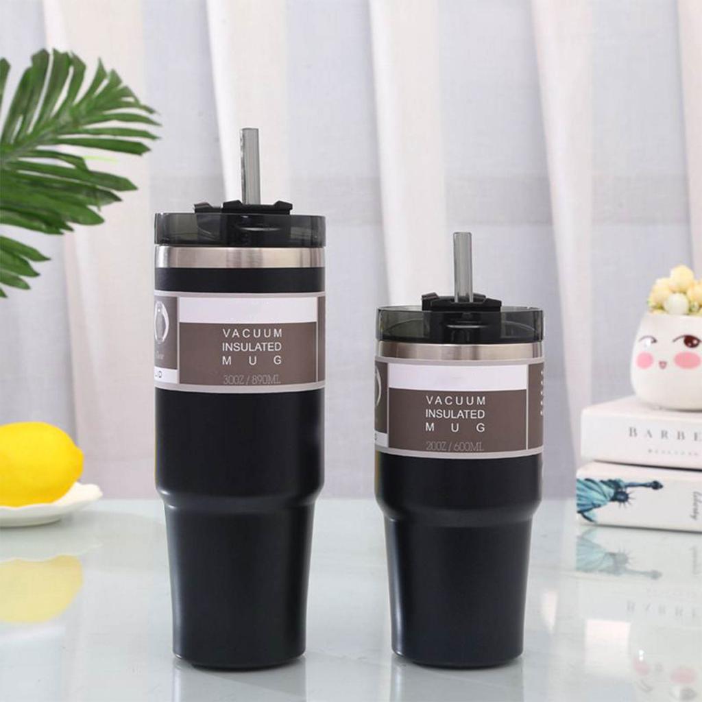 Insulated Cup With Straw Water Bottle 304 Stainless Steel Insulation Bottles Coffee Pitcher