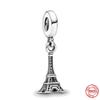 925 Sterling Silver Beads Paris Eiffel Tower Dangle Charms Fits Fashion Bracelet for Women Bracelet Jewelry Making