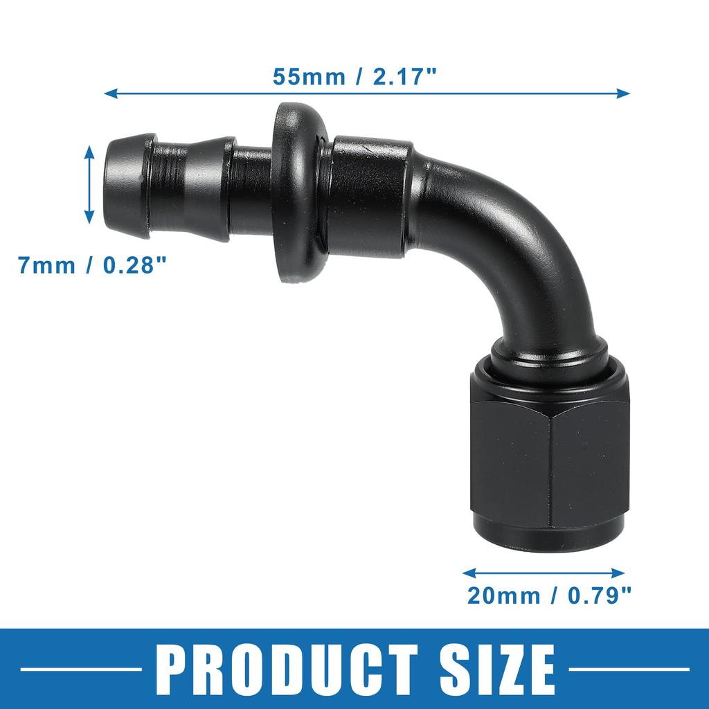 Фитинг для шланга ABSOPRO, фитинг-адаптер, фитинг для шланга для автомобиля, 90 градусов