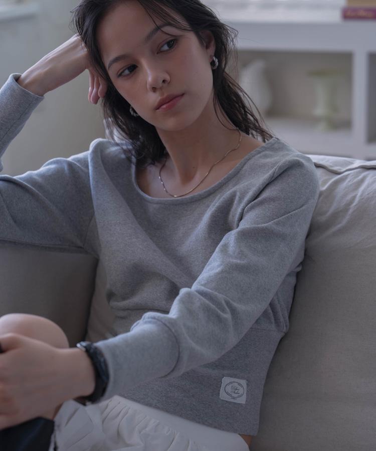 DEHEVE Slim U-Neck Long Sleeve [Melange]
