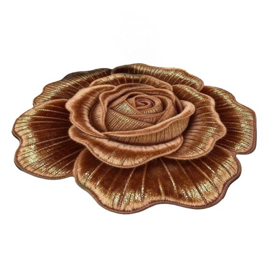 3D Floral Bath Mat Realistic Flower Shaped Floor Mat Non-Slip Absorbent Bathroom Rug for Entrance Living Room Bedroom