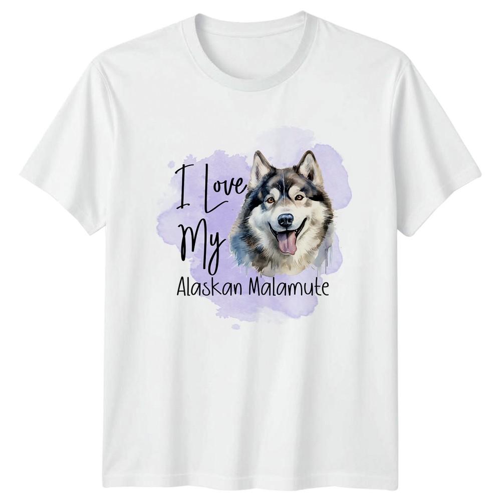 I Love My Alaskan Malamute Unisexs TShirt Alaskan Malamute Dog Owner
