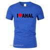 Streetwear Leisure Harajuku Tee Top Alphabet Interest I Love Anal Tshirt Unisex Cool Heartbeat Tshirt Oversized T Shirt