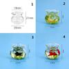 1/12 Dollhouse Miniature Glass Fish Tank Bowl Aquarium Doll House Home Ornament Toy For Dollhouse Decals Home Ornaments Toys