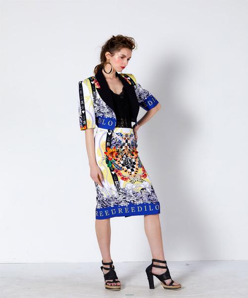 Greedius Spade Print Skirt