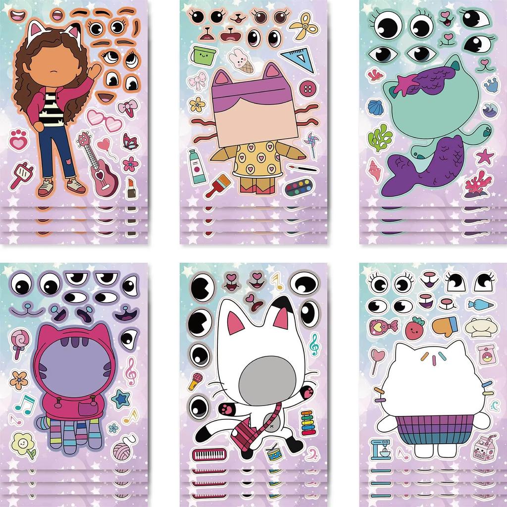 Gabby Dollhouse Birthday Party Favors Gabby Bracelets Stikers Cake Topper Balloons Classroom Rewards Party Pinata Fillers Gifts