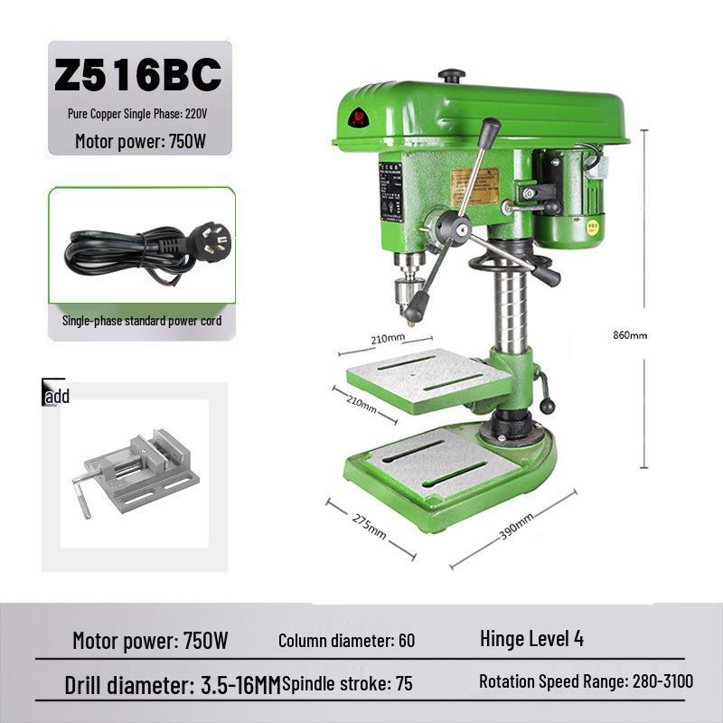 Deke Z516BC 16mm High Power 750W Bench Drill Press & Mill Machine