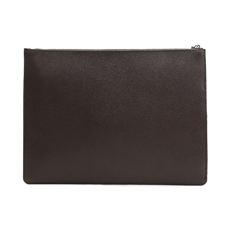 Bally Red And White Striped Leather Business Casual Zipper Clutch Men Clutch Brown THALDEN-LT-21