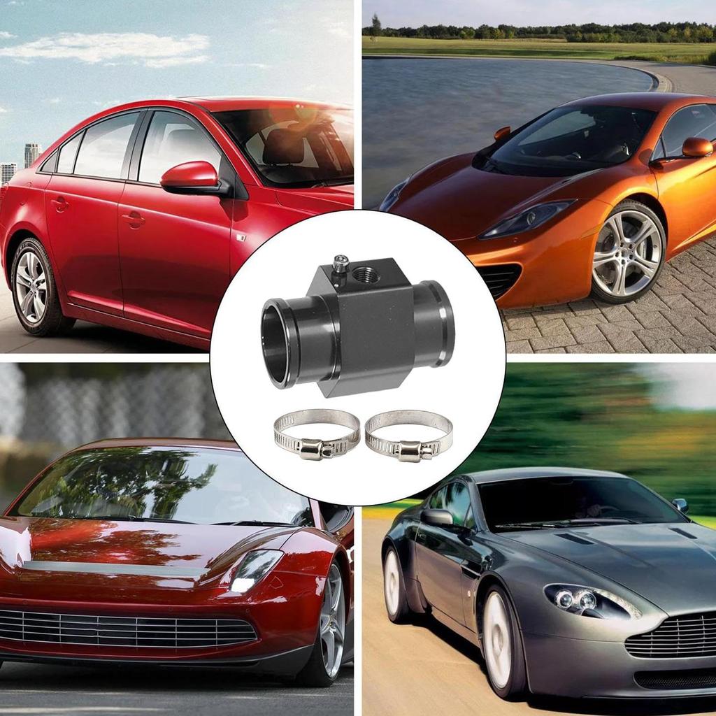 Joint Pipe Gauge, Aluminum Alloy Hose Adapter, Automotive Temperature Fitting Adapter Sensor Gauge