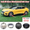 BBBT7 ABS 65mm Car Styling Wheel Center Hub Cap Emblem Logo Hub Cap Silver For Ford Fiesta Mondeo Fusion Explorer Escape Car Styling