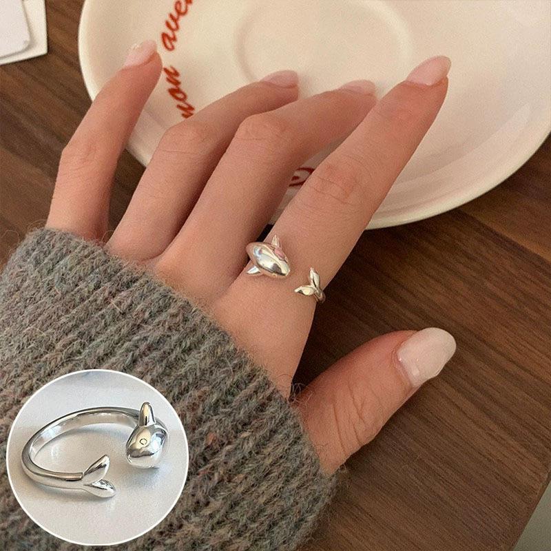 Корейское 3D кольцо в форме сердца: Женское ретро широкое кольцо, модное кольцо на палец с английской буквой, кольцо на указательный палец в стиле хип-хоп.