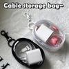 1Pcs Protective Cover Data Cable Storage Box Durable Outdoor Travel Portable Organizer Box Clear Multifunctional Storage Bag