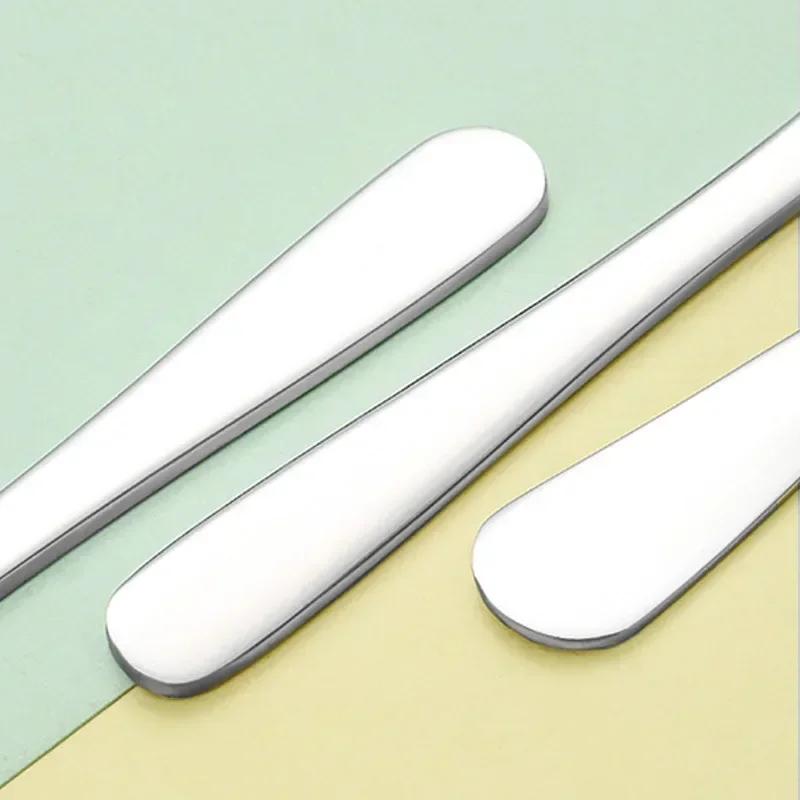 Портативная столовая посуда 410 из нержавеющей стали, ложка, нож и вилка, набор из трех предметов, простой набор столовых приборов для студенческого общежития