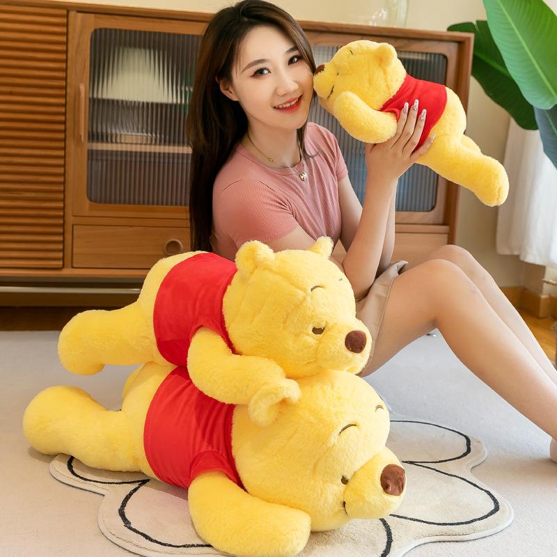 Hot Winnie The Pooh Kawaii Pooh Bear Stuffed Plush Toy Doll Cartoon Sofa Cushion Pillow Peluches Children Girl Birthday Gift