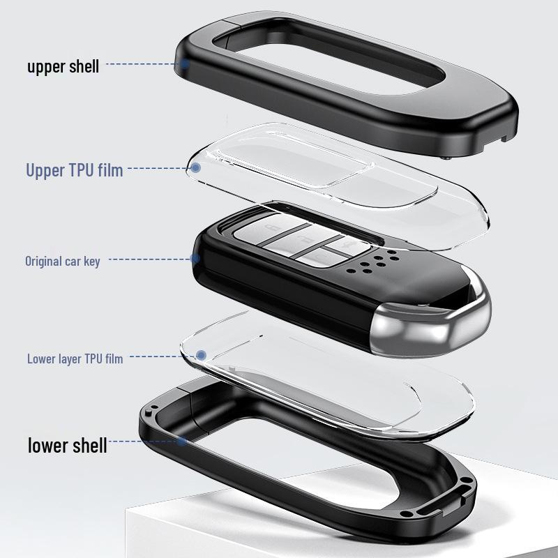 Защитный чехол для ключа из цинкового сплава для Honda Accord XRV Odyssey Civic & Lingpai (10-е поколение)