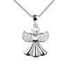 Accessory S925 Sterling Silver Angel Wings Pendant Fashion Exquisite Zircon Wings Necklace