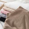 Women Long Sleeve Pullover Fashion Half High Collar Sweater Autumn Winter Solid Color Knitwear Casual Slim Fit Tops 28734