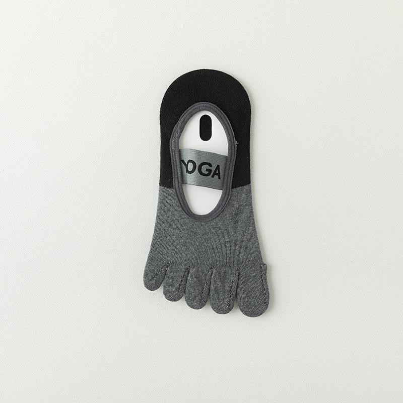 Женские носки для йоги с пятью пальцами, силиконовые нескользящие бандажные носки для балета, пилатеса, дышащие хлопковые спортивные носки с открытой спиной для танцев в помещении