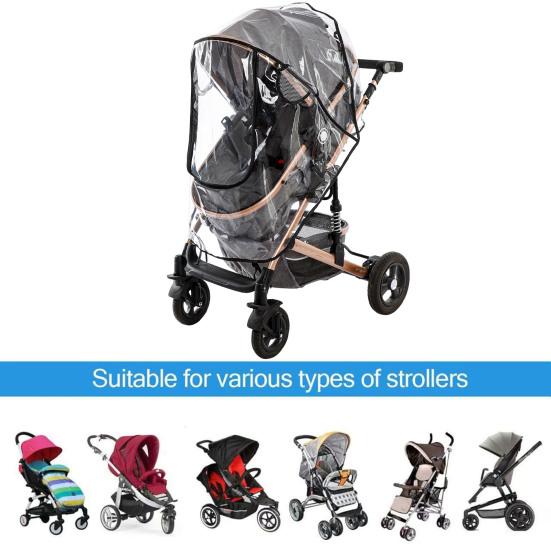 Дождевик для коляски Водонепроницаемый Ветрозащитный Дышащий Защита от пыли снега дождя Дорожный чехол для коляски Погодный щит Универсальные аксессуары для коляски