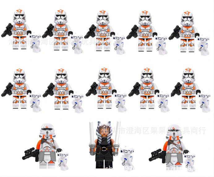 Star Wars Airborne Clone Trooper Building Blocks Set for Boys - 13 Styles, Educational Puzzle Toy, Bagger Pack