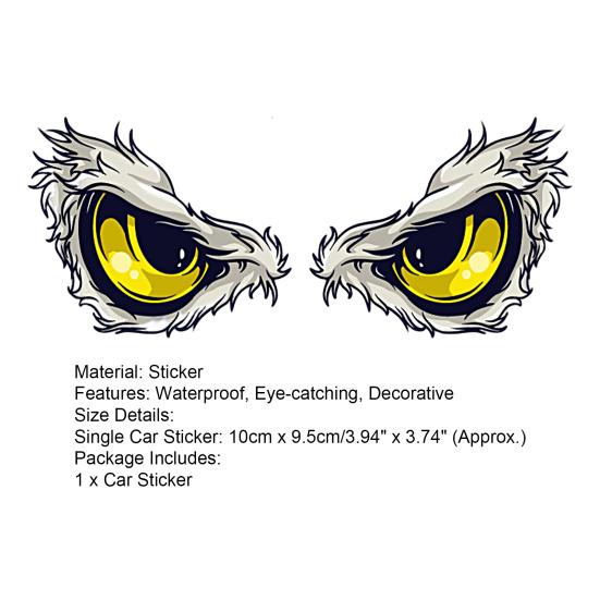 Водонепроницаемая автомобильная наклейка, износостойкая виниловая наклейка с рисунком орлиного глаза, эко-образец