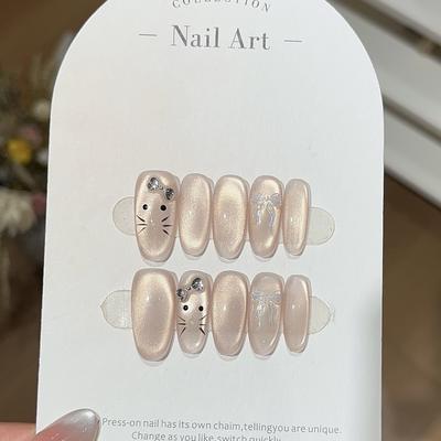 Pure Desire Cat Pure Desire Pink, расписанные вручную KT Bursting Nude Pink, стеклянные бусины, кошачий глаз