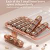 Untior AM/PM Pill Case Transparent Portable Medicine Organizer Travel Pill Case Great for Storing Vitamins Pills Supplements