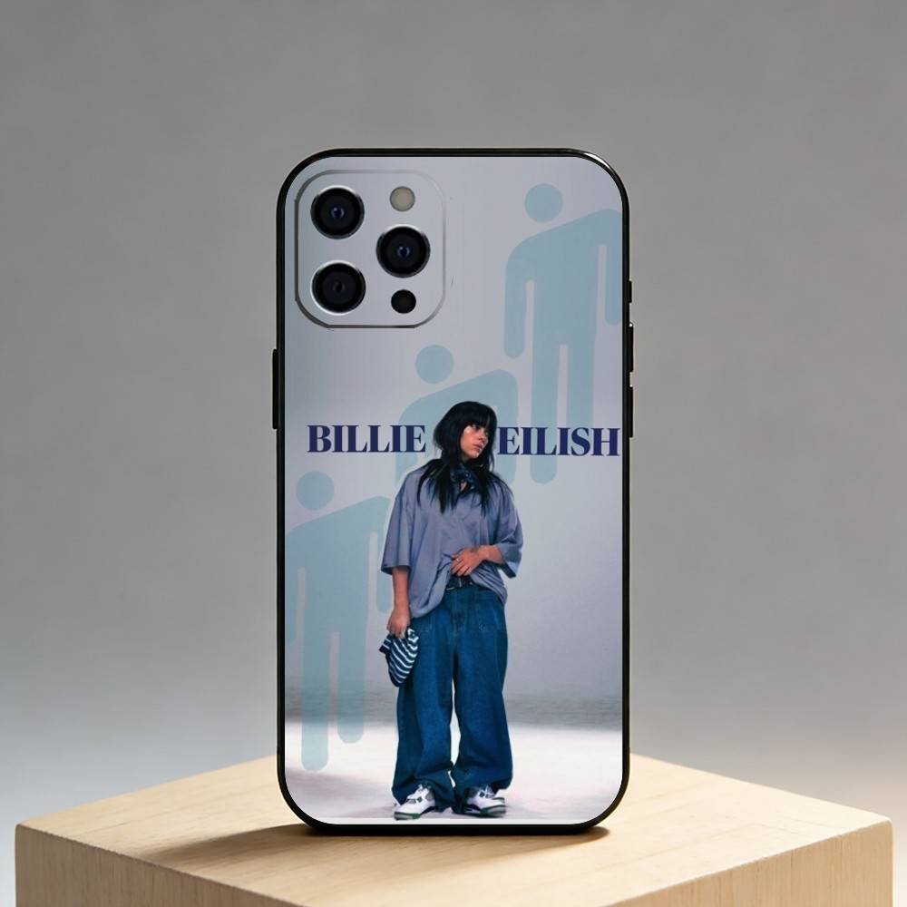 Чехол для телефона EPC Singer B-BillieS Для iPhone17,16,15,14,13,12 Plus,Max Мягкий Силиконовый Черный Чехол