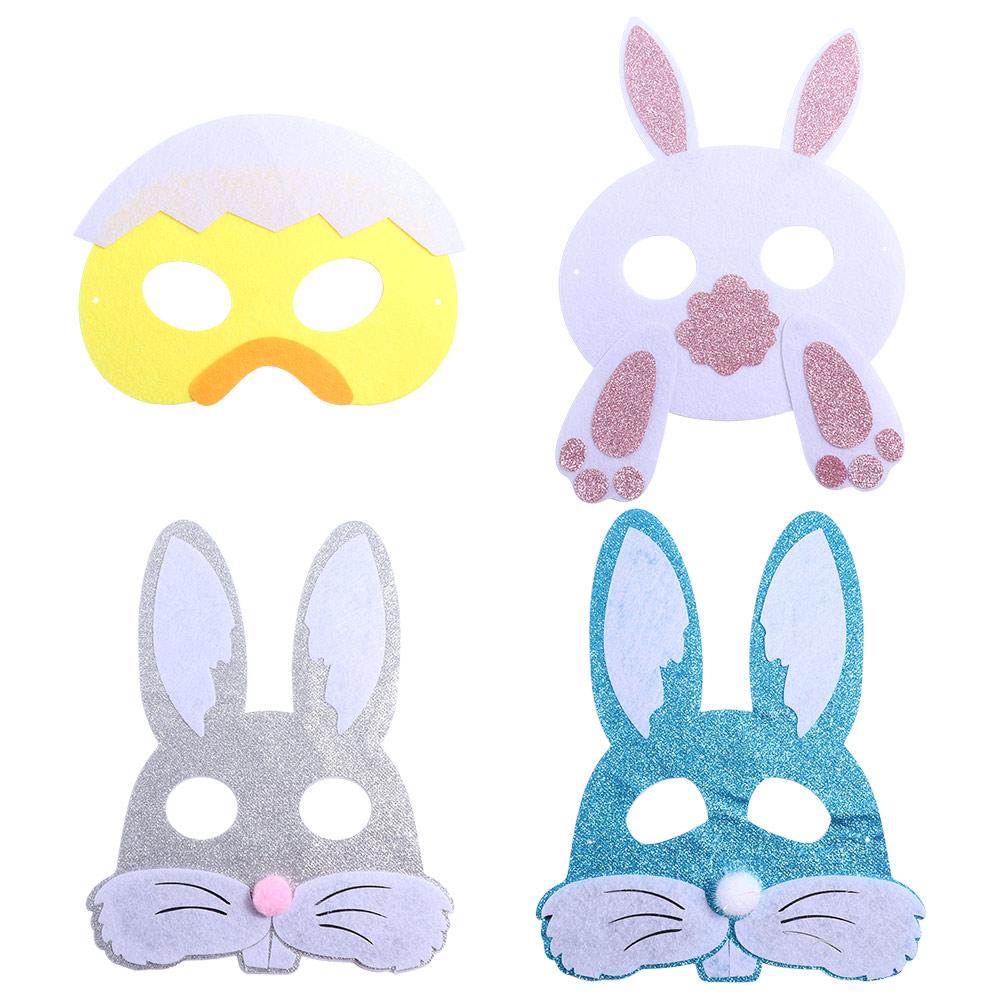 Funny Easter Felt Mask Cute Merry Easter Decoration Party Supplies Animal Mask  Holiday Decor