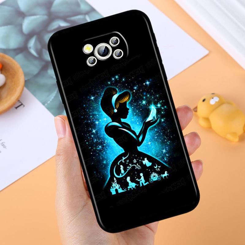 Принцесса аниме Белоснежка для Xiaomi Mi Poco F5 F4 F3 F2 X5 X4 X3 M6 M5 M5S M4 M3 C40 Pro GT NFC 5G черный чехол для телефона