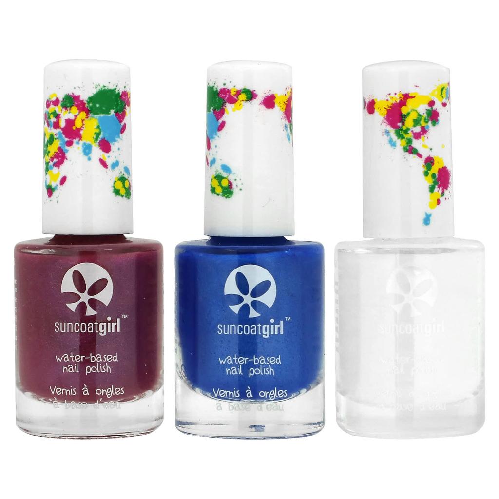 SuncoatGirl Water-based Nail Polish, Mermaid Princess, 4-piece Kit
