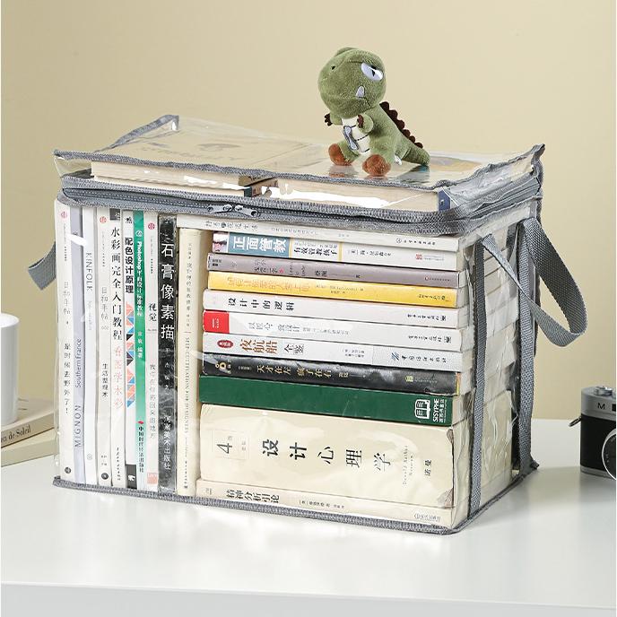 Коробка для хранения книг, большая емкость, студенческий учебник, тетрадь, сумка для хранения общежития, домашний портативный органайзер для книг, коробка