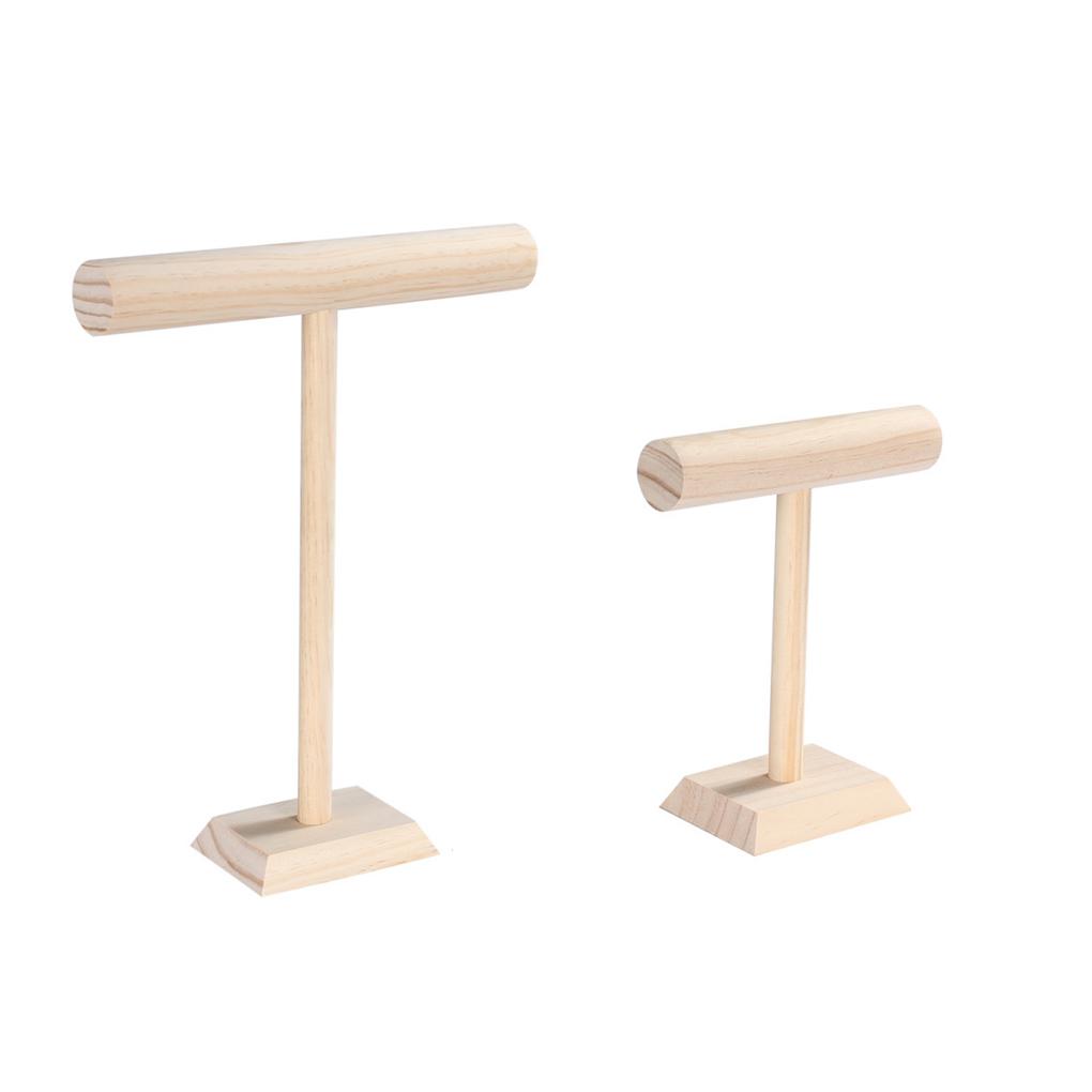 Jewelry Display Stand Wood Bedroom Dormitory Table Necklace Choker Bracelet Bangle Organizer Show Holder Rack Girls