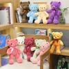 Colorful Ribbon Teddy Bear Plush Toy with Ten Color Options