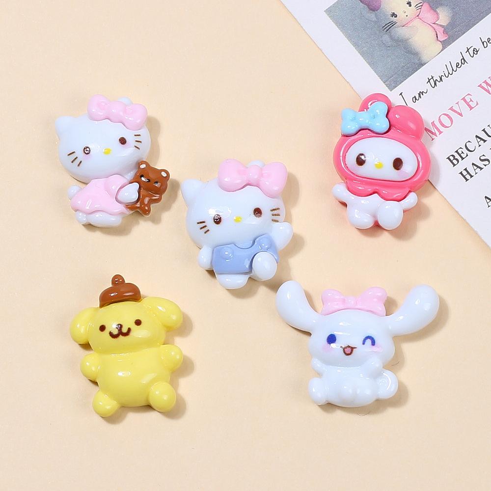 22/110PCS Cute animal cartoon cream gel accessories handmade DIY homemade hair clip accessories resin accessories materials