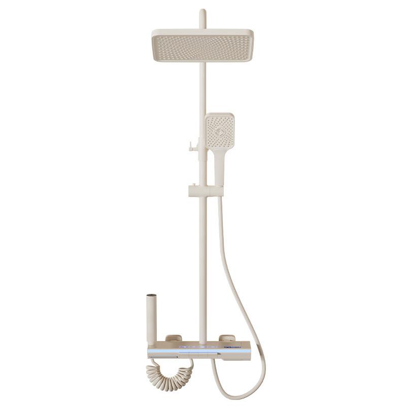 Ванная комната Полностью медный Термостатический Под давлением Дождевой душ Бытовой Набор душевой лейки с цифровым дисплеем