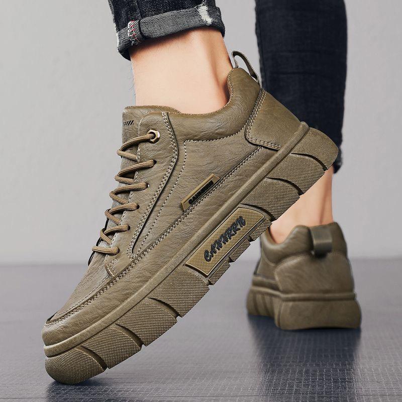 Мужские черные водонепроницаемые нескользящие кожаные туфли шеф-повара и для работы, универсальные повседневные спортивные кеды для скейтбординга