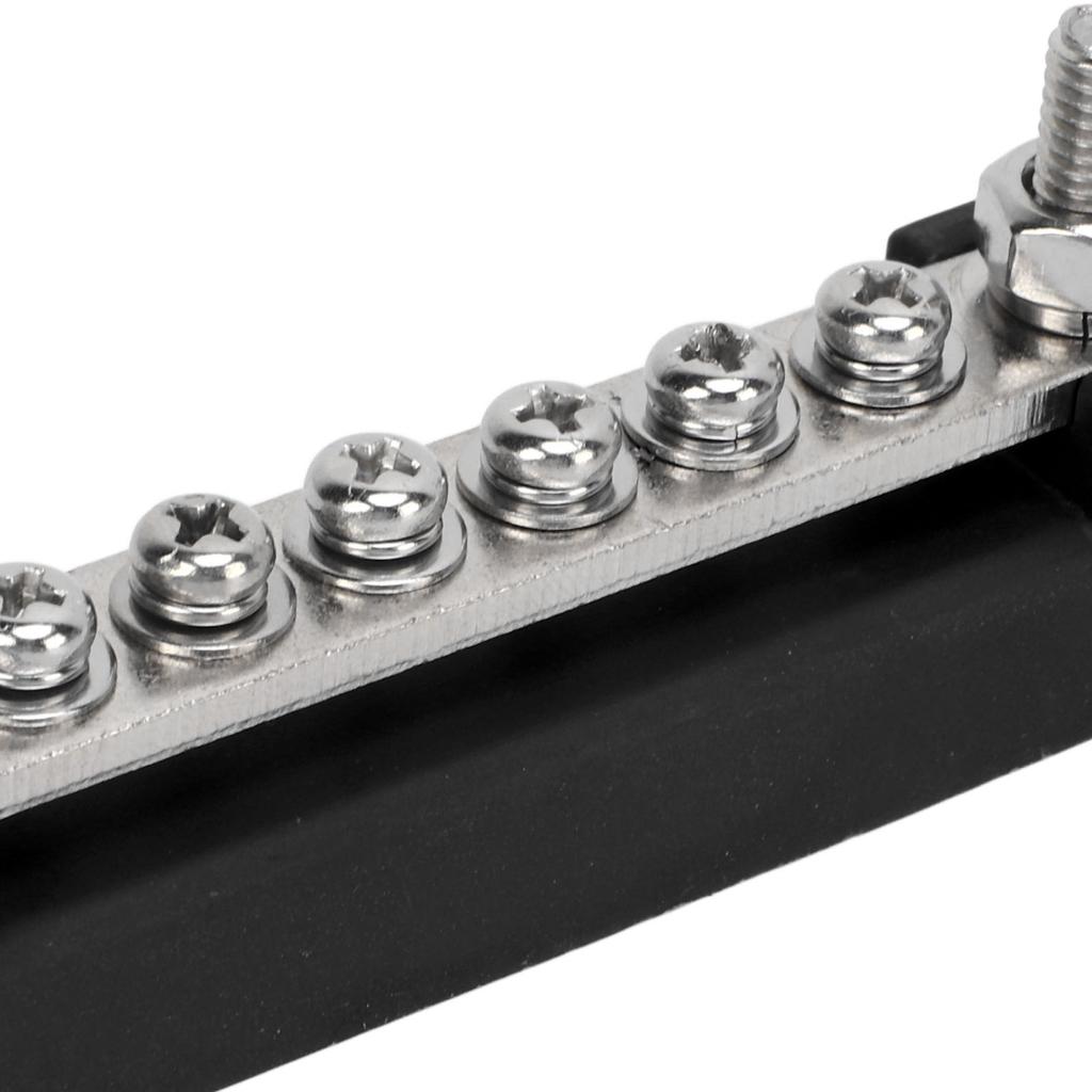 48V 150A 6 Terminal Bus Bar Power Distribution Block with Cover M6 Studs M4 Screws for Car RV Marine Boat