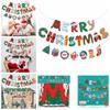 Cartoon Christmas Pull Flag Letter Merry Christmas Flag Multifunctional Christmas Banners  Bar