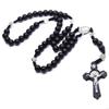 62KD Beads Rosary Necklaces First Communion Gift Religious Jewelry for Men