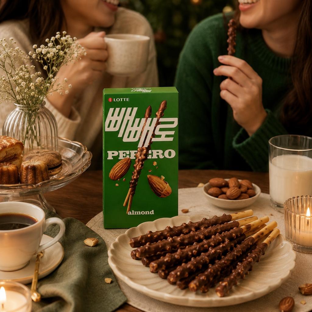 Печенье-палочки Lotte Pepero Миндально-шоколадное 32 г