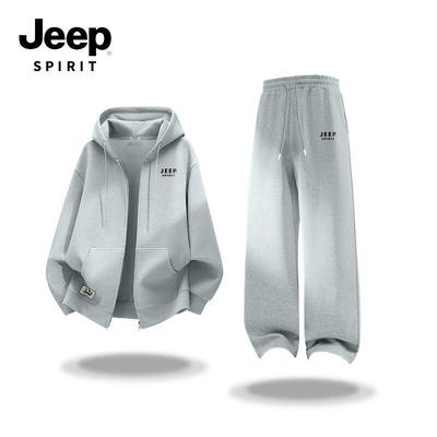 JEEP SPIRIT Мужской повседневный костюм с капюшоном (куртка и брюки)
